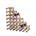 European 6/12/15/30/42/72/90 Bottle Wood and Metal Wine Rack